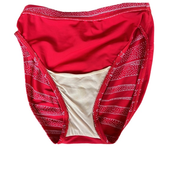 ANNE COLE COLLECTION 3 PCs red & white swim suit and cover-up, size 8, VGC - Picture 6 of 13